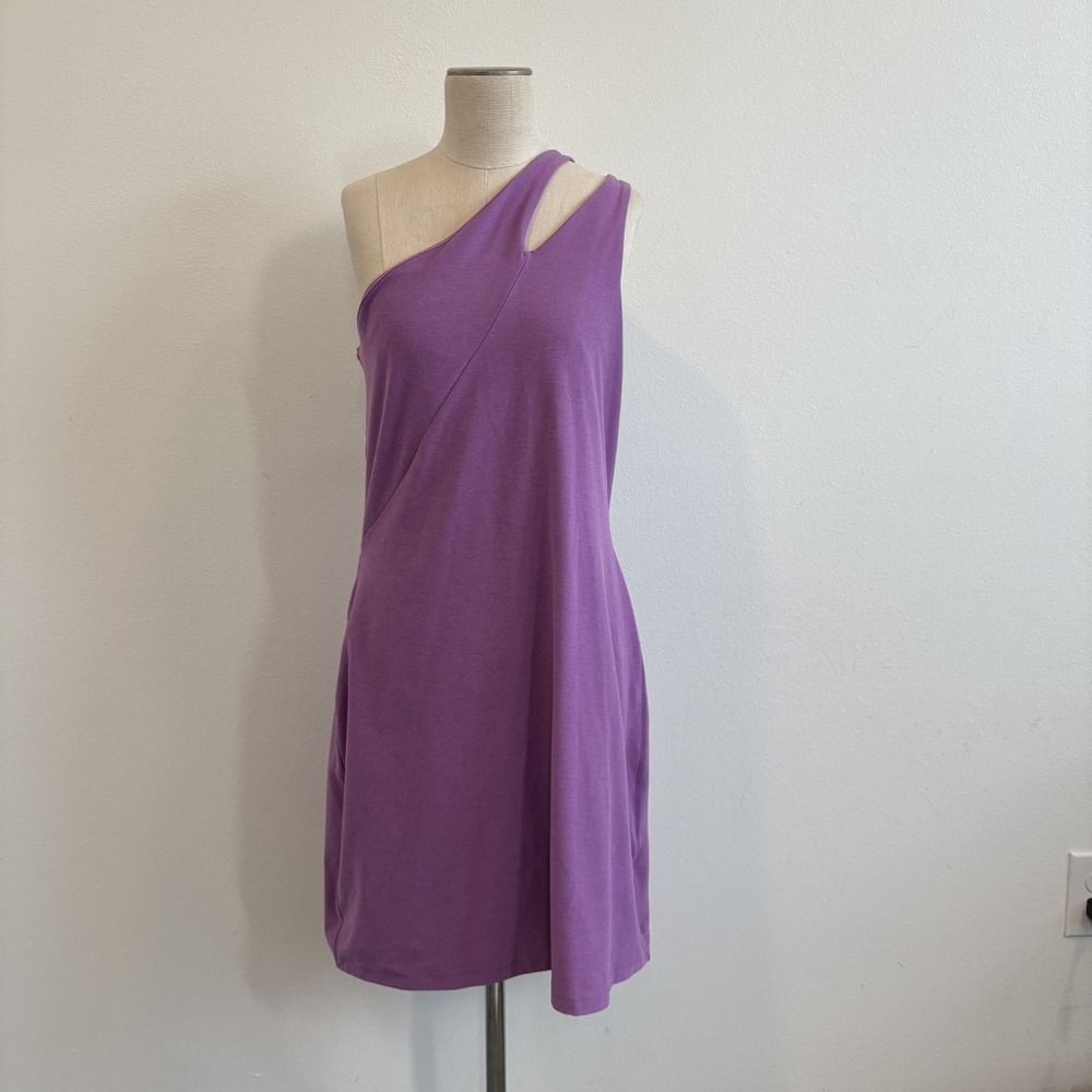 Beyond Yoga Spacedye Lost Your Mind Dress Women XL Purple Mini One Shoulder